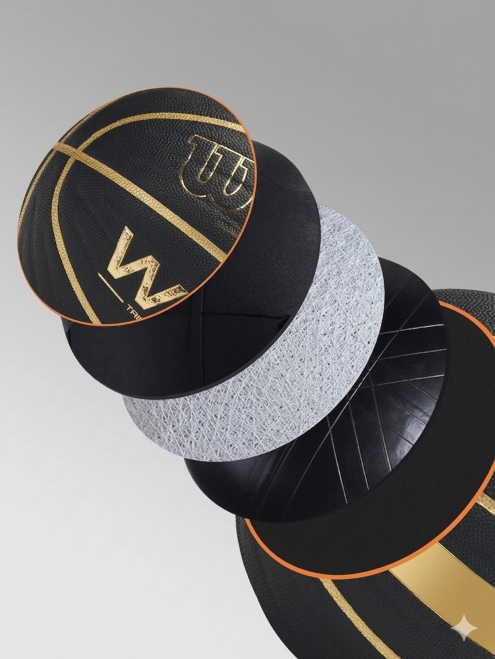 RARE Wilson Wave OFFICIAL Game Ball - GOLD Triple Threat TECHNOLOGY Basketball - Picture 3 of 3